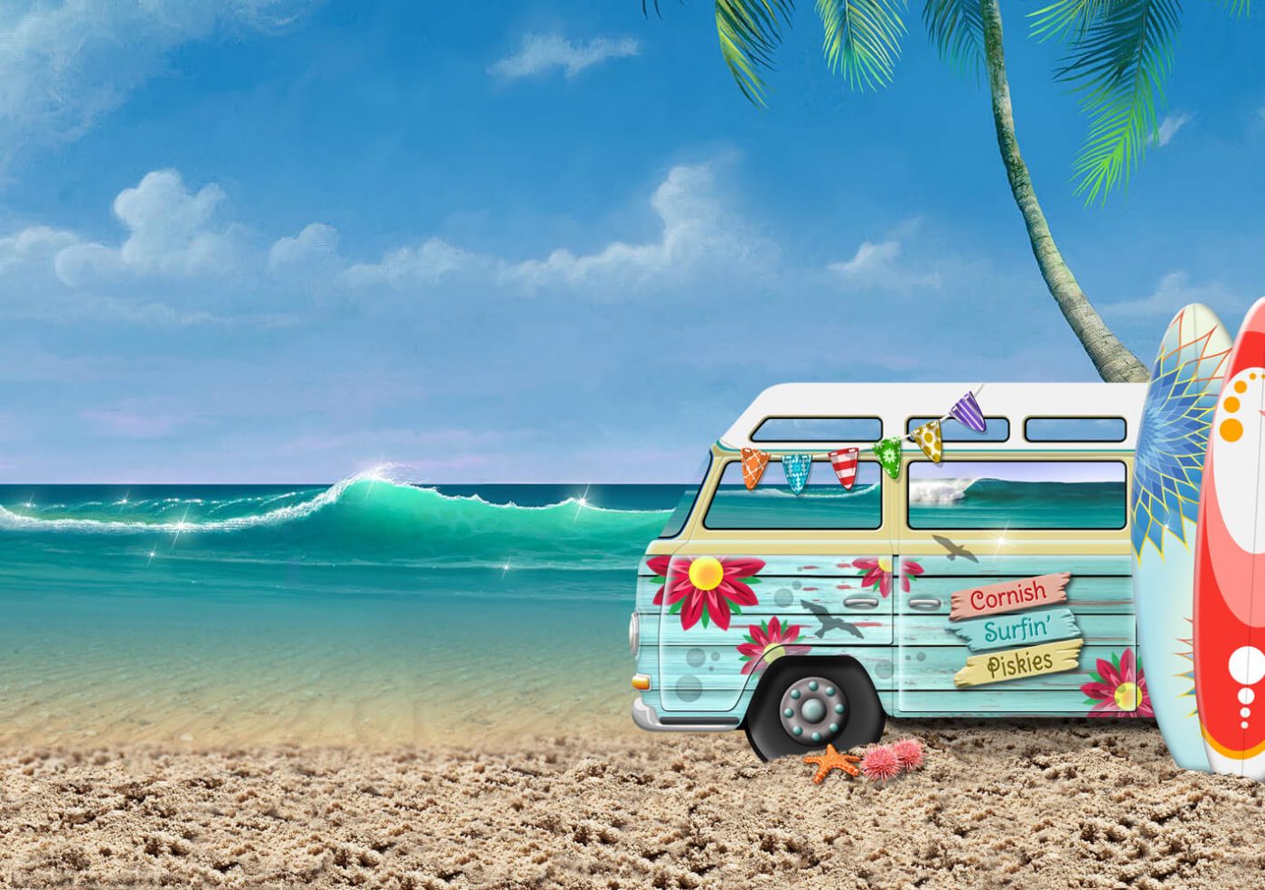 Cornish Surfin Piskies Banner