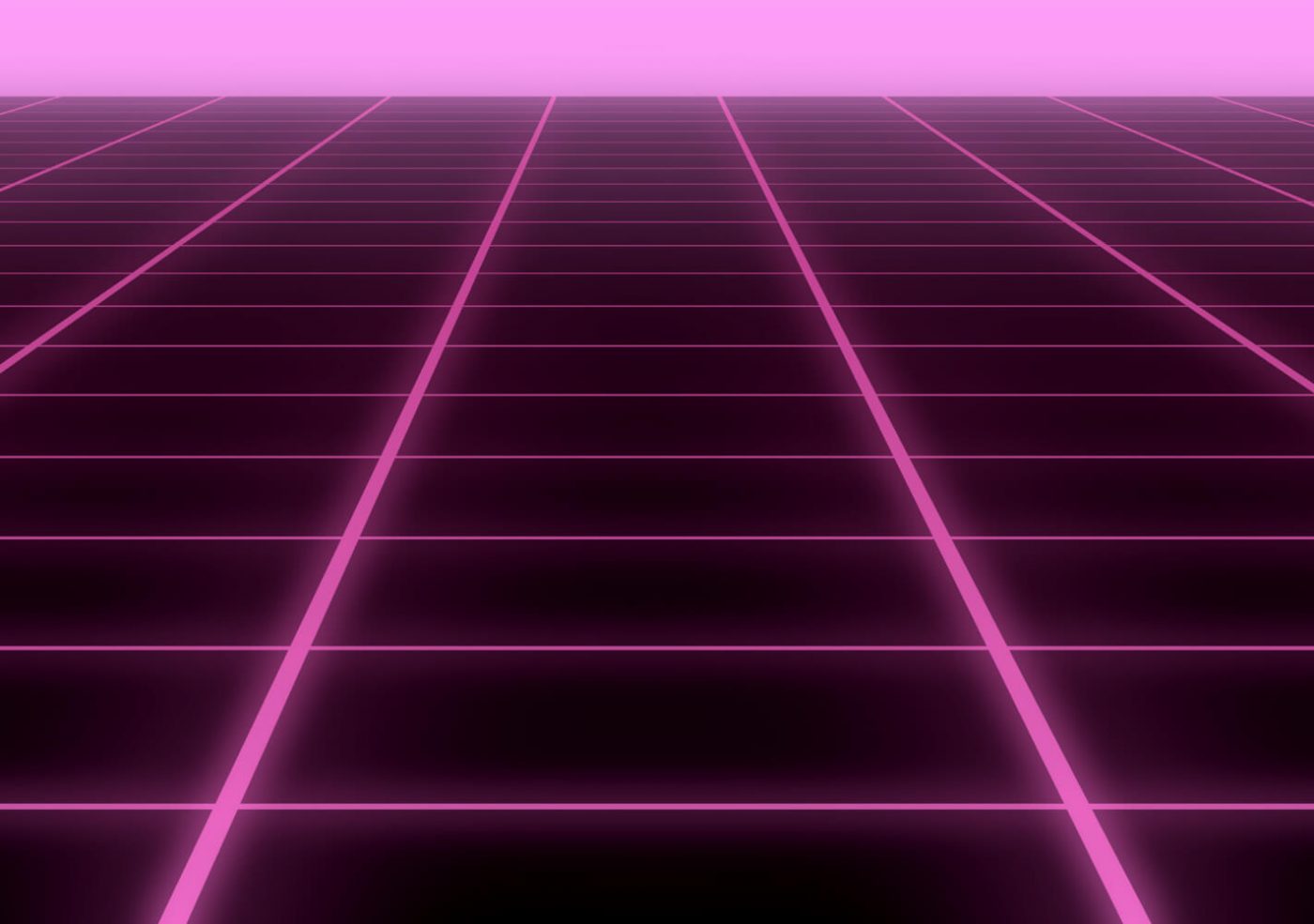 Electric 1980s grid banner