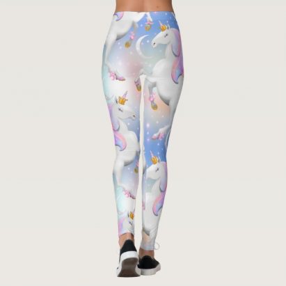 Alternative view of Large Print Unicorn Princess Midnight Leggings