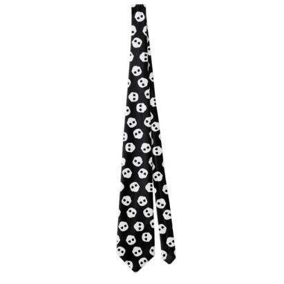 Alternative view of White Skater Skulls Gothic Alternative Catacomb Emoji Mens Tie