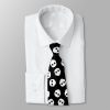 White Skater Skulls Gothic Alternative Catacomb Emoji Mens Tie