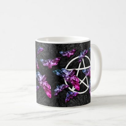 Alternative view of Pentagram and Death Head Hawk Moths Gift Mug