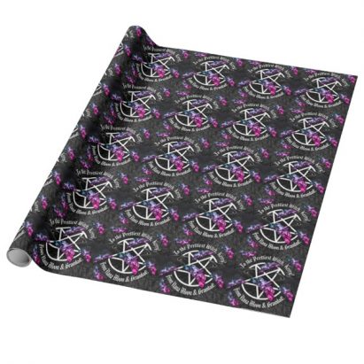 Alternative view of Raven and Deaths Head Hawk Moth Gothic Wrapping Paper