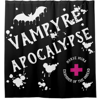Alternative view of Vampire Apocalypse Shower Curtain