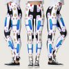White Space Girl Mechanical Android Futuristic Robot Leggings