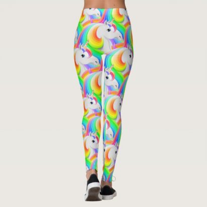 Alternative view of Rainbow LGBT Princess Unicorn Leggings