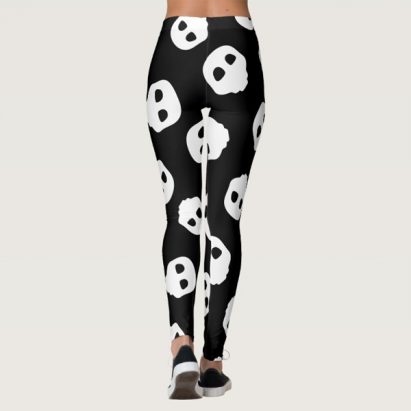 Alternative view of White Skulls Nu Goth Gothic Alternative Catacomb Leggings