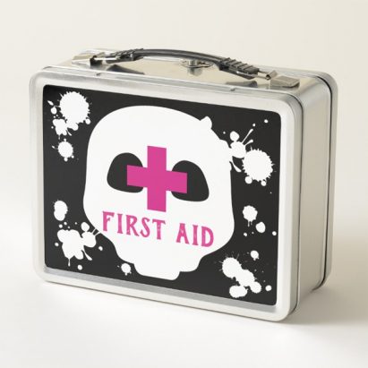 Alternative view of Gothic Zombie Apocalypse Emo Medical Kit Metal Lunch Box