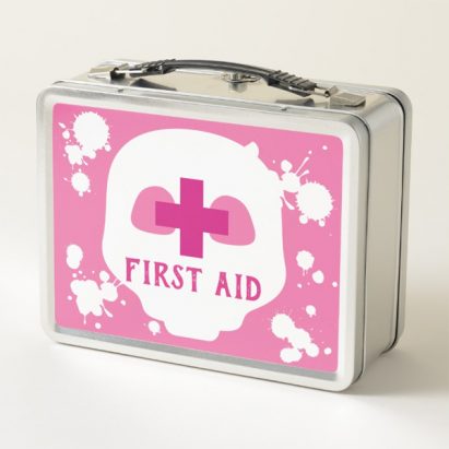 Alternative view of Pastel Goth Zombie Apocalypse Medical Metal Lunch Box