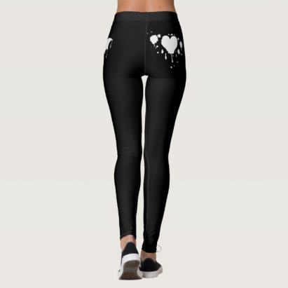 Alternative view of White on Black Vampire Dracula Nu Goth Gothic Leggings