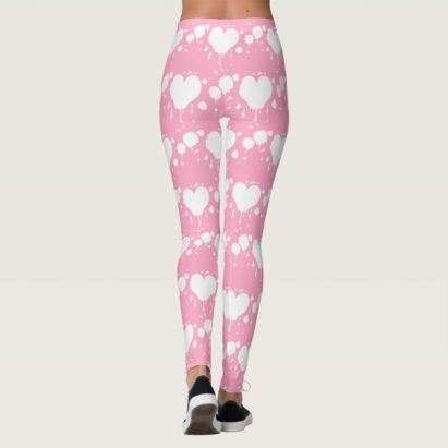 Alternative view of Alice's Queen of the Gothic Bleeding Hearts Pastel Pink Leggings