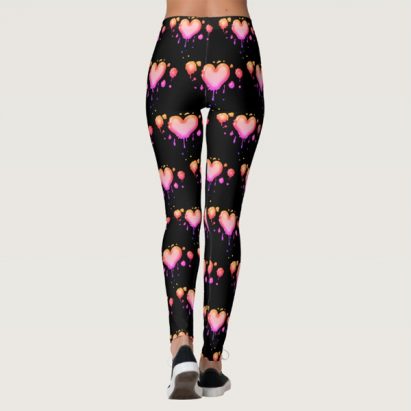 Alternative view of Alice's Queen of the Gothic Bleeding Hearts Pink Leggings