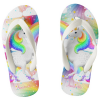 Princess of the Forest Rainbow Unicorn Kids Flip Flops