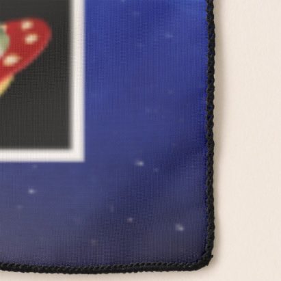 Alternative view of Cosmic Kittens Cats in UFOs Blue Galaxy Sci Fi Scarf