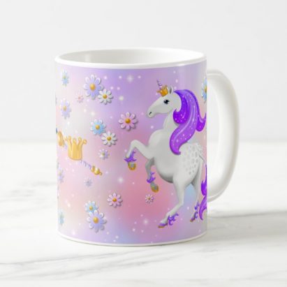 Alternative view of Be Magical Purple Unicorn Princess Sparkle Coffee Mug