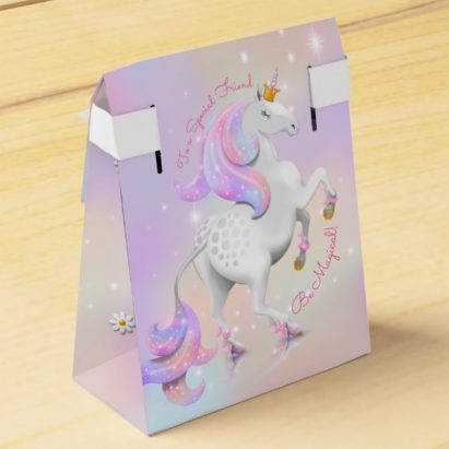 Alternative view of Special Magical Pink Unicorn Birthday Favour Box