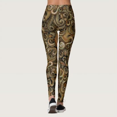 Alternative view of Eyecatching Victorian Steampunk Octopus Tentacles Leggings
