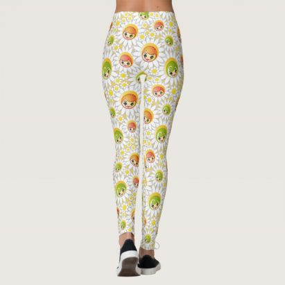 Alternative view of Doll Faces and Daisies Leggings