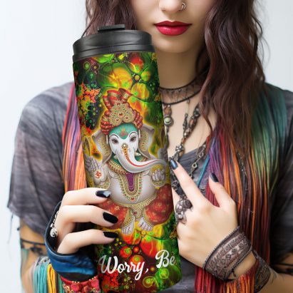 1990s Hippy Ganesh Galaxy Thermal Tumbler