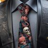 Gothic Skull Octopus Tentacles Coral Reef Neck Tie