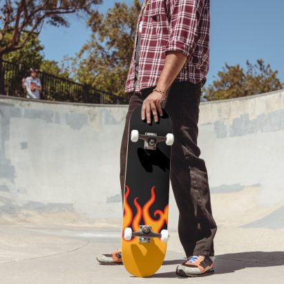 Hot Rod Custom Paint Art Style Racing Flames Skateboard Deck