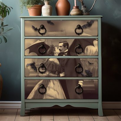 Romantic Gothic Victorian Beauty Dracula's Kiss Tissue Paper