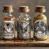 Wizard Witch Potion Bottle Halloween Spice Labels
