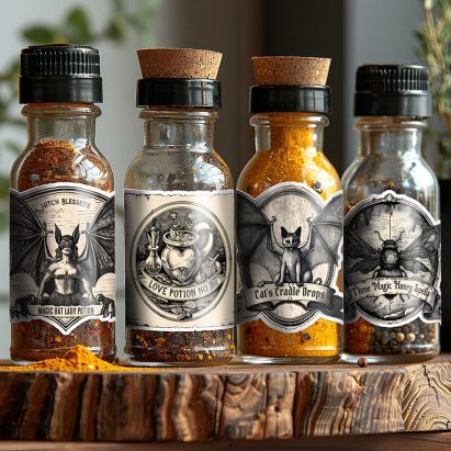 Alternative view of Witch's Pantry Spice Label Potion Bottle Stickers