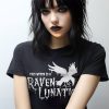Personalised Gothic Witchcraft Raven Lunatic Goth Witch T-Shirt