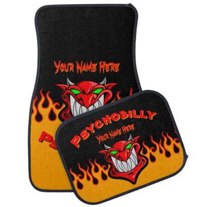 Hot Rod Custom Car Flames Psychobilly Custom Car Mats