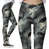 Vintage Flying Vampire Bats Stormy Skies Gothic Leggings