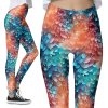 Fish Scales Mermaid Tail Pastel Sparkles Fluffy Fantasy Leggings