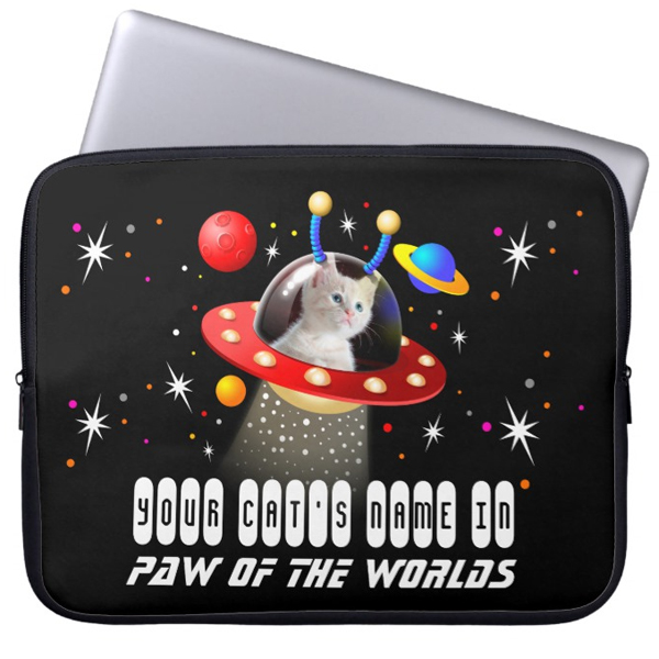 Put your Cat in a UFO Sci Fi Film Laptop Sleeve