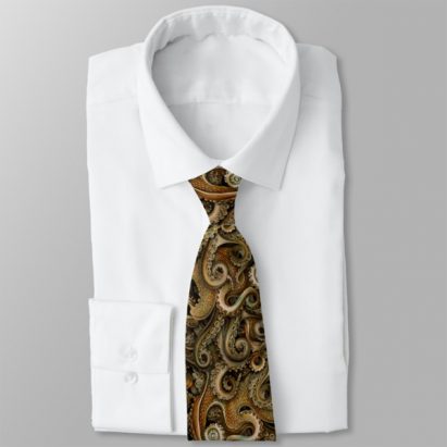 Unusual Victorian Scrapbook Octopus Tentacles Steampunk Mens Tie