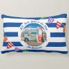 Striped Surfer Camper Van Family Holiday Beach Lumbar Cushion