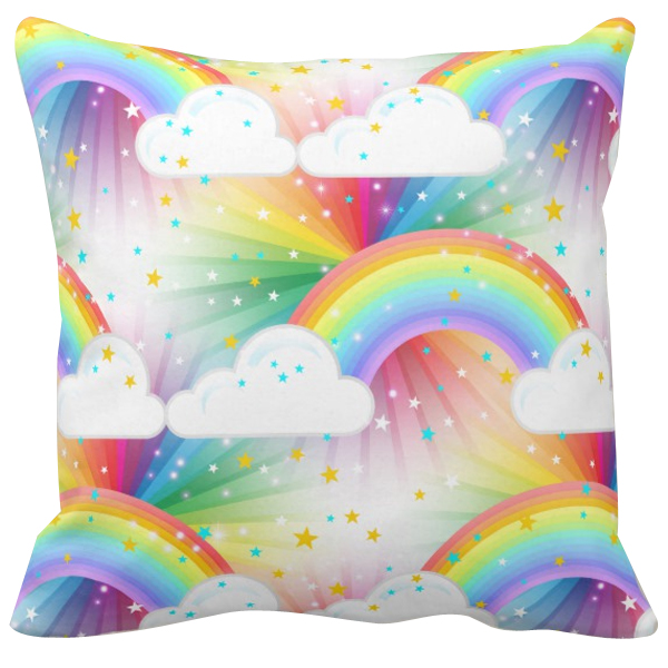 Princess Unicorn Rainbow Starburst Cushion - Image 2