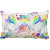 Rainbow Princess Unicorn Starburst Lumbar Cushion