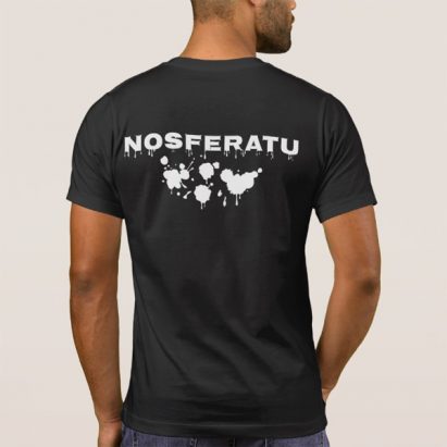 Nu Goth Gothic white on Black Dracula Vampire Emo T-Shirt