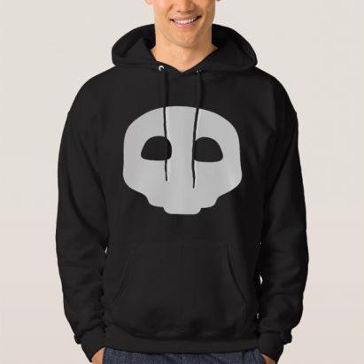 White Skater Skull Gothic Alternative Catacomb Emoji Hoodie