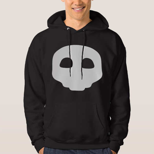 White Skater Skull Gothic Alternative Catacomb Emoji Hoodie