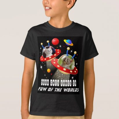Put Your 2 Cats in a UFO Sci Fi Boys T-Shirt