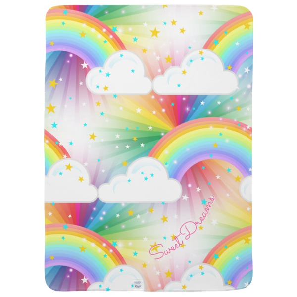 Unicorn Princess Sweet Dreams Rainbow Baby Blanket - Image 3
