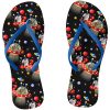 Cats Kittens in Alien Spaceships UFOs Sci Fi Print Flip Flops