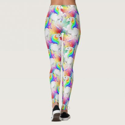 Alternative view of Starburst Princess Unicorn with Stars Leggings