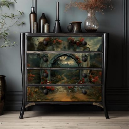 Dracula's Castle Gothic Arch Tissue Paper