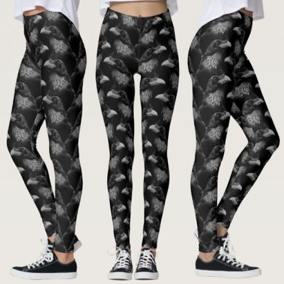 Conspiracy of Ravens Grey Trad Goth Pattern Leggings
