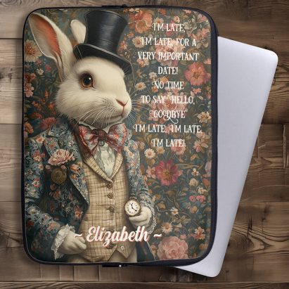 Alice in Wonderland White Rabbit Laptop Sleeve