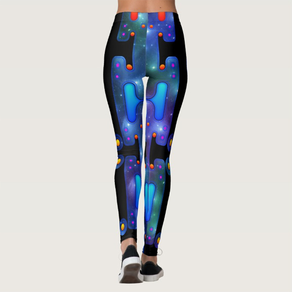 Cosmic Space Girl Robot Mechanical Android Leggings - Image 2