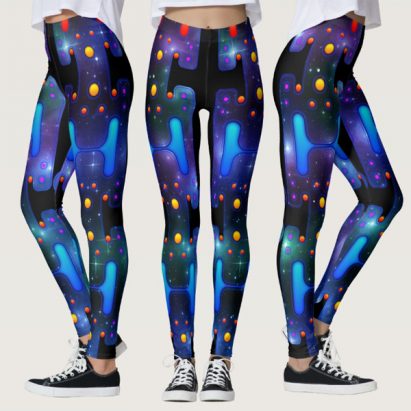 Cosmic Space Girl Robot Mechanical Android Leggings