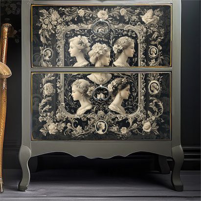 Style Victorian Lady Elegant Cameos Decoupage Tissue Paper